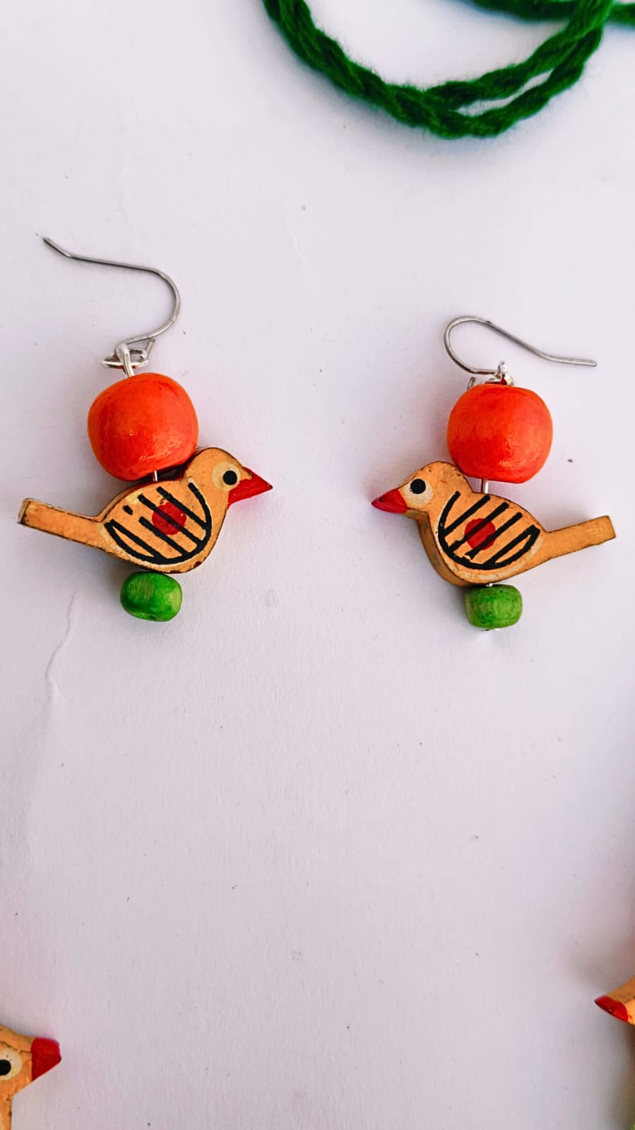 FABRIC WOODEN JEWELLERY SET - PAKSI PREM