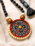Rangdhara Handmade Fabric Jewellery Set | Boho Ethnic Necklace & Earrings | Lightweight Indian Jewellery for Women