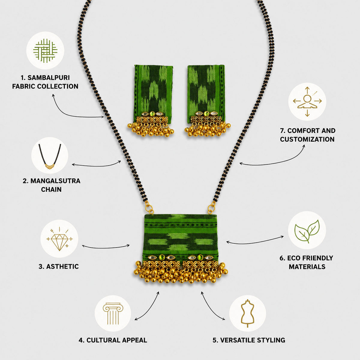 SAMBALPURI FABRIC MANGALSUTRA