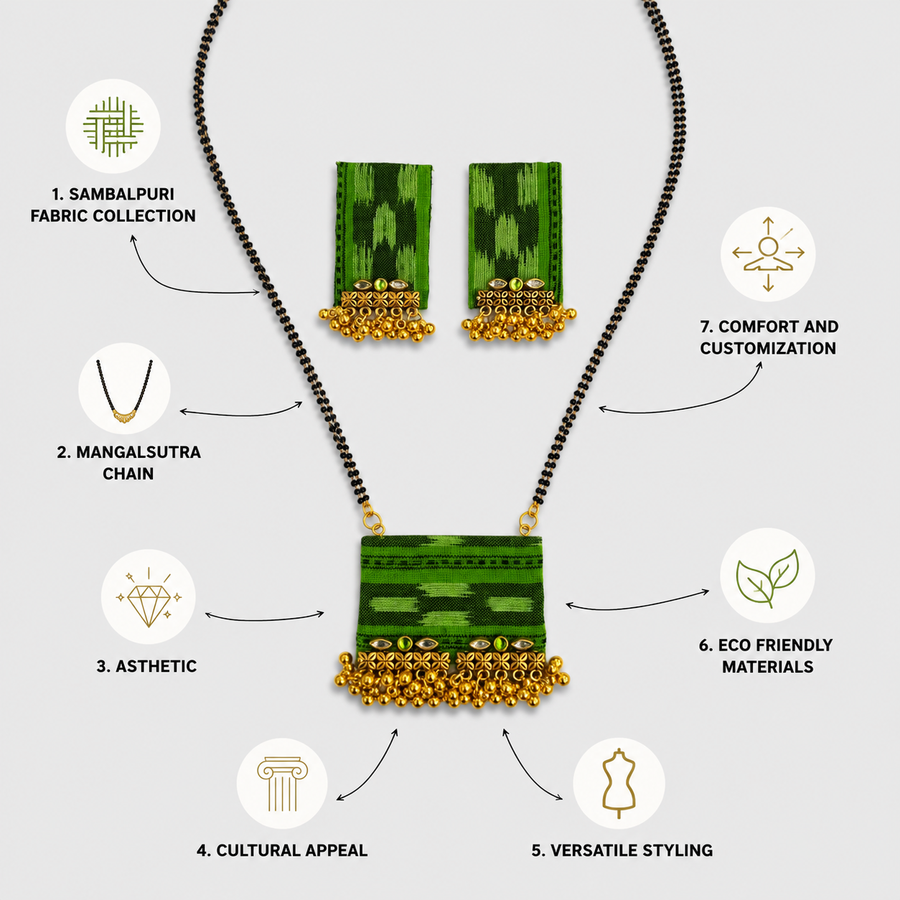 SAMBALPURI FABRIC MANGALSUTRA
