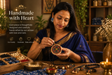 Rangdhara Handmade Fabric Jewellery Set | Boho Ethnic Necklace & Earrings | Lightweight Indian Jewellery for Women