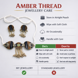 SAMBALPURI FABRIC CHOCKER NECKLACE AMBER