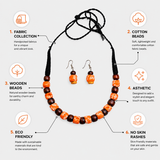 FABRIC WOODEN NECKLACE (ANIKA)