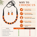 FABRIC WOODEN NECKLACE (ANIKA)