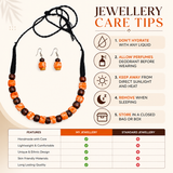 FABRIC WOODEN NECKLACE (ANIKA)
