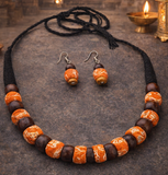 FABRIC WOODEN NECKLACE (ANIKA)