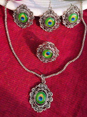 ANTIQUE PEACOCK JEWELLERY SET