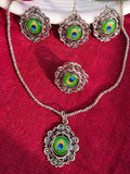 ANTIQUE PEACOCK JEWELLERY SET