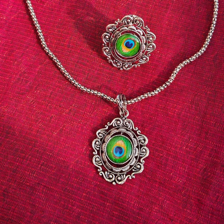 ANTIQUE PEACOCK JEWELLERY SET