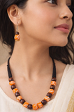 FABRIC WOODEN NECKLACE (ANIKA)