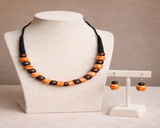 FABRIC WOODEN NECKLACE (ANIKA)