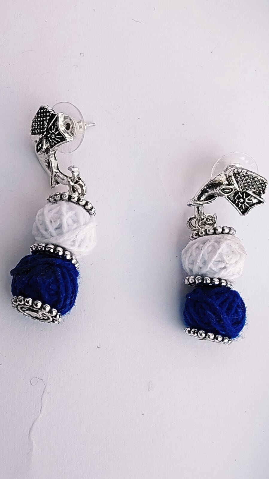 COTTON BEAD NECKLACE - BLUE DEVINE