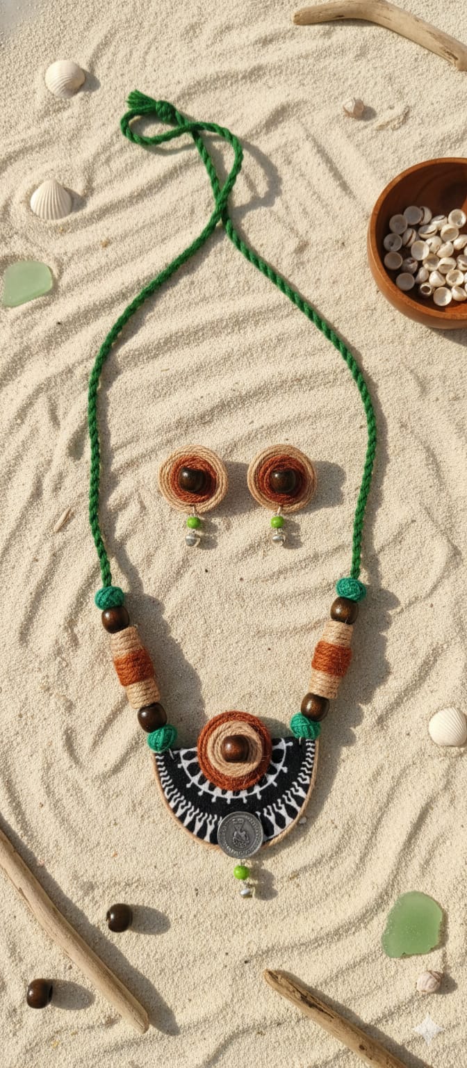 FABRIC COTTON JEWELLERY SET - BOHO ROOT