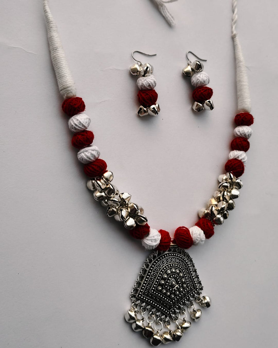 COTTON BEAD NECKLACE - SINDURI SRINGAAR