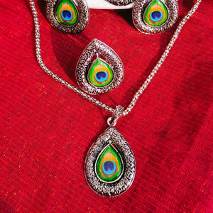 DROP PEACOCK JEWELLERY SET