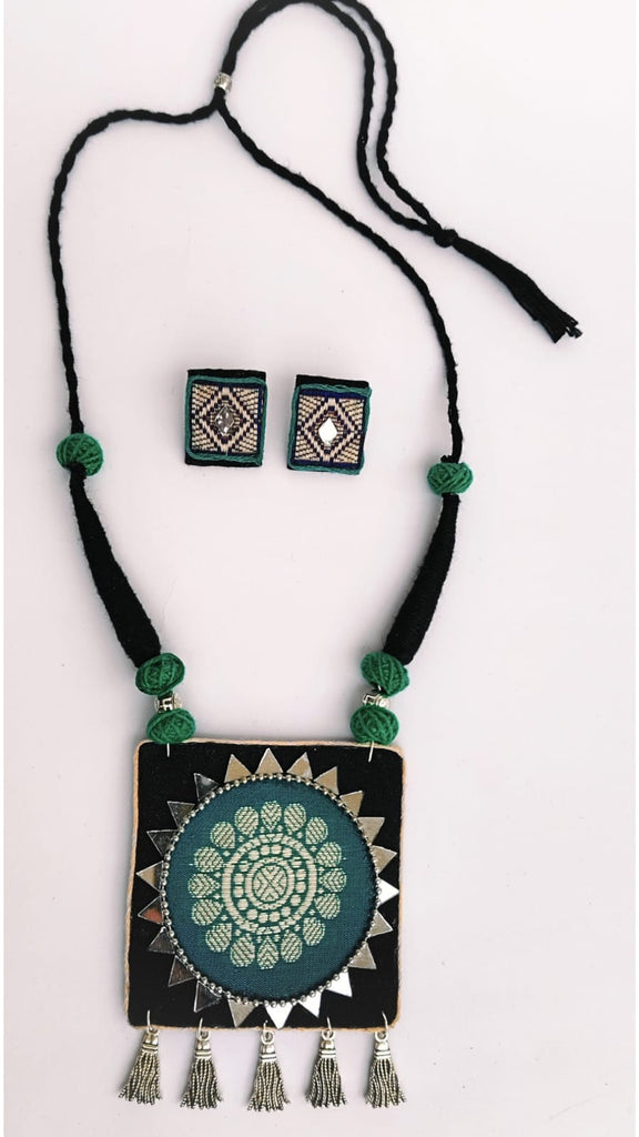 FABRIC JEWELLERY SET - BLUE MUSE