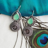 GREEN PENDENT EARRING