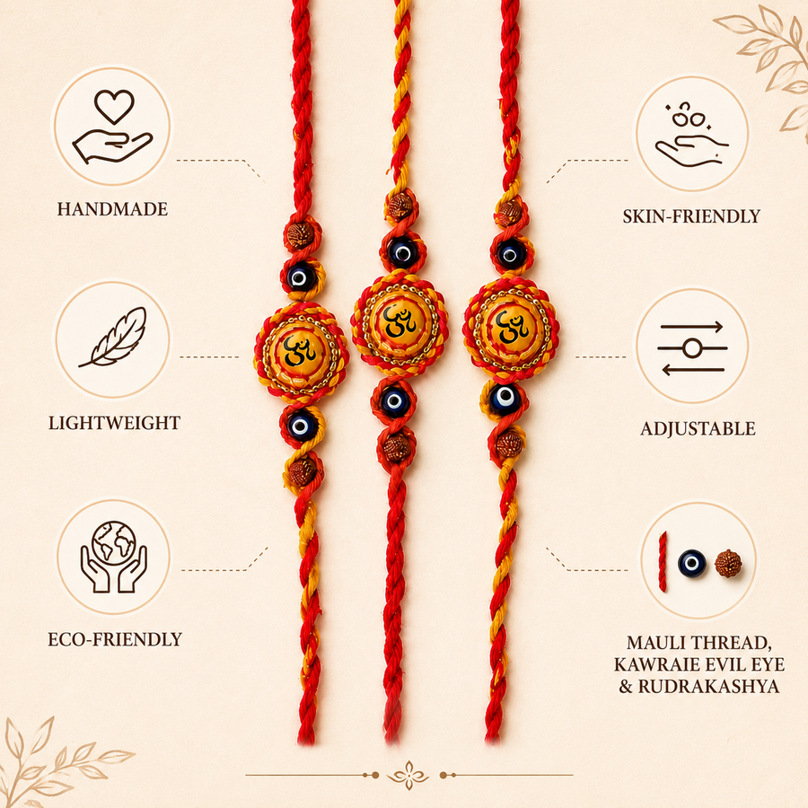Kaudi Omm Rakhi Set