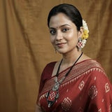 RED SAMBALPURI FEBRIC JEWELLERY