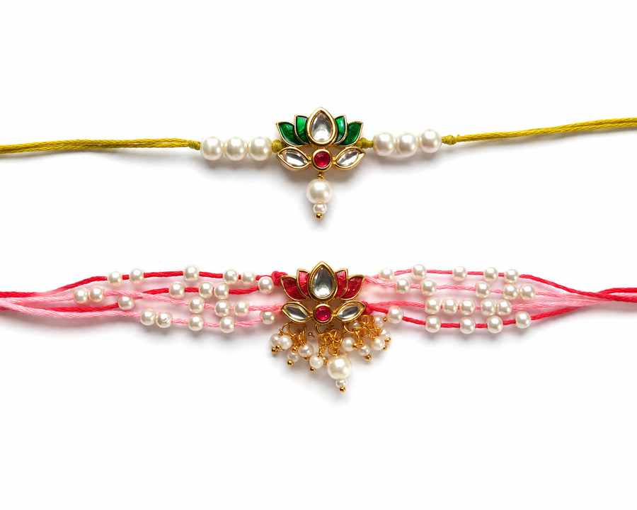Lotus Couple Rakhi