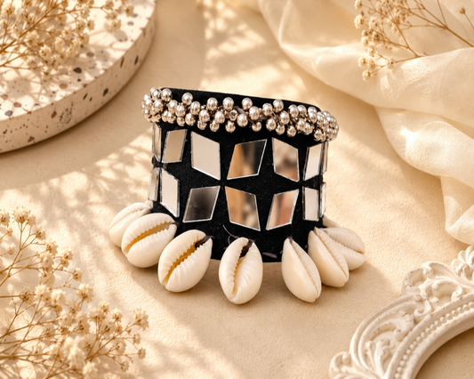 Kaudi Cuff Bracelet for Women | Handcrafted Traditional Indian Jewellery with Cowrie Shells