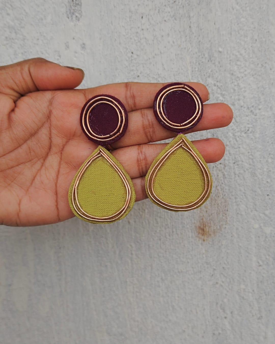 FABRIC MANJARI EARRINGS