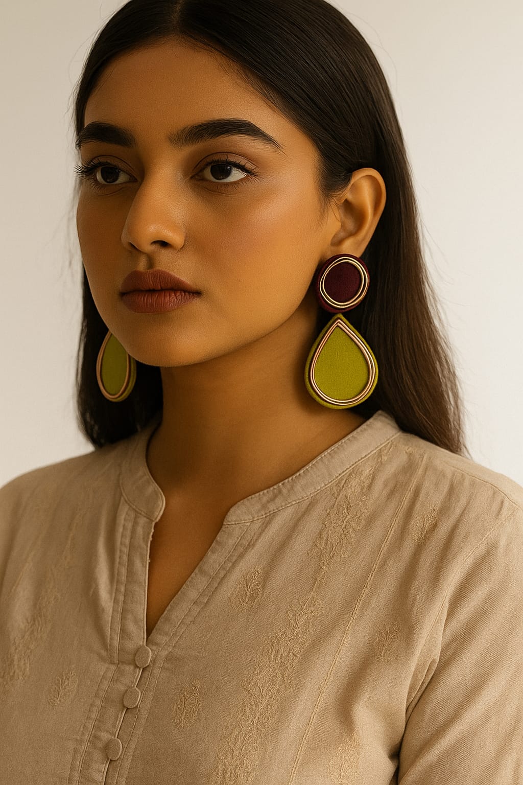 FABRIC MANJARI EARRINGS