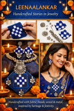 BLUE SAMBALPURI FABRIC JEWELLERY