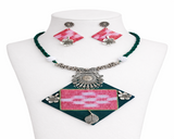 PINK SAMBALPURI NECKLACE