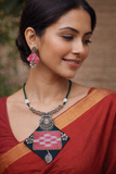 PINK SAMBALPURI NECKLACE