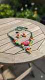 FABRIC WOODEN JEWELLERY SET - PAKSI PREM