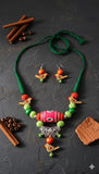 FABRIC WOODEN JEWELLERY SET - PAKSI PREM