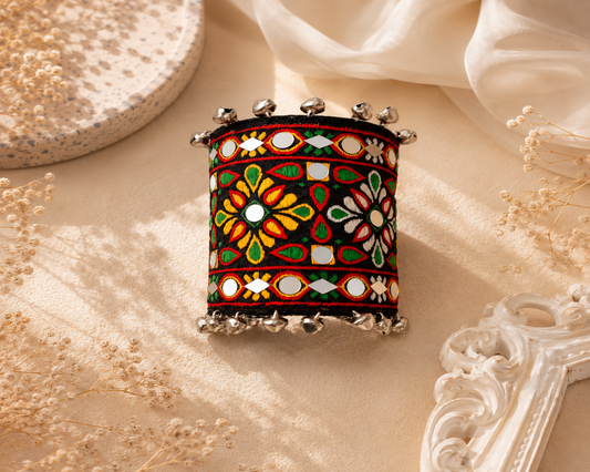 Fabric Rangila Cuff Bracelet for Women | Handcrafted Traditional Indian Jewellery