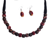 FABRIC WOODEN JEWELLERY SET (ANIKA-SERENITY-VANMALA)