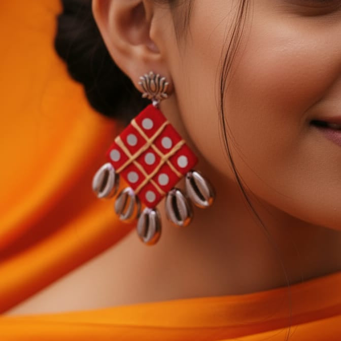 FABRIC SRINGAAR EARRINGS