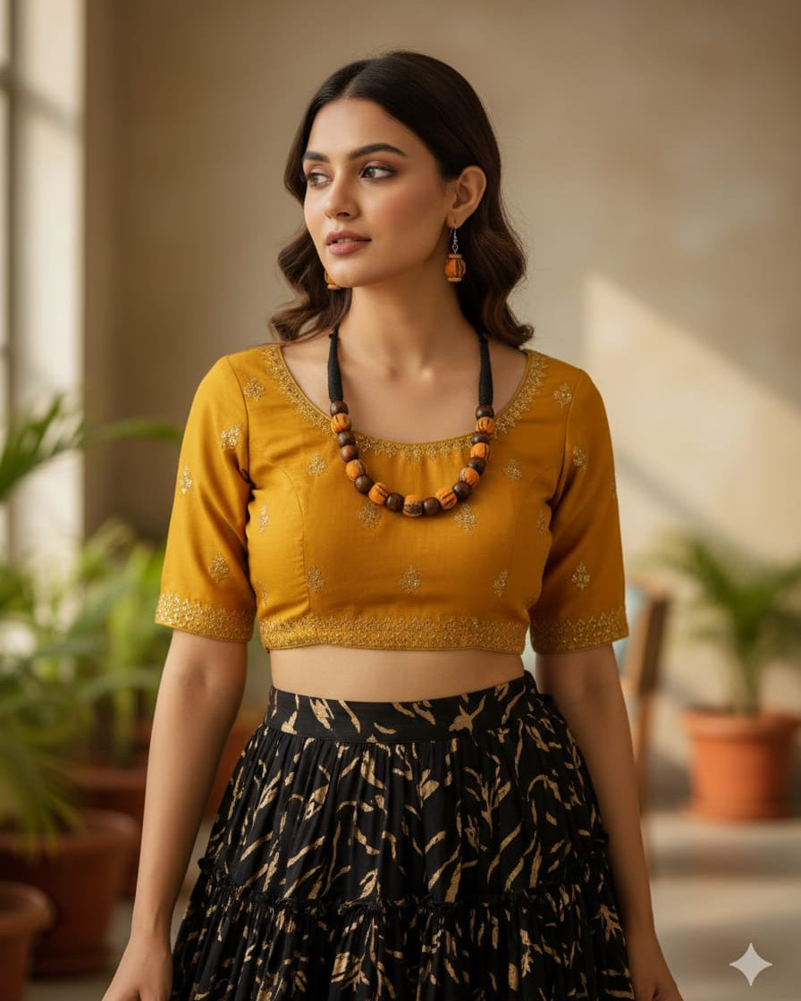 FEBRIC WOODEN BEAD NECKLACE (VAN MALA)