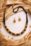 FABRIC WOODEN BEAD NECKLACE (VAN MALA)