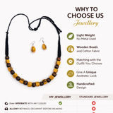 FABRIC WOODEN BEAD NECKLACE (VAN MALA)