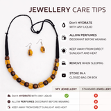 FABRIC WOODEN BEAD NECKLACE (VAN MALA)