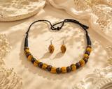 FABRIC WOODEN BEAD NECKLACE (VAN MALA)