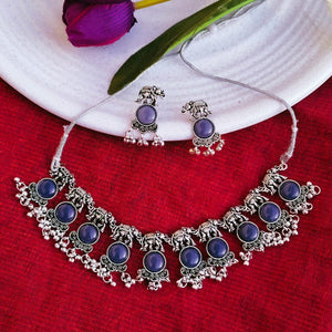 Violet Elephant Necklace