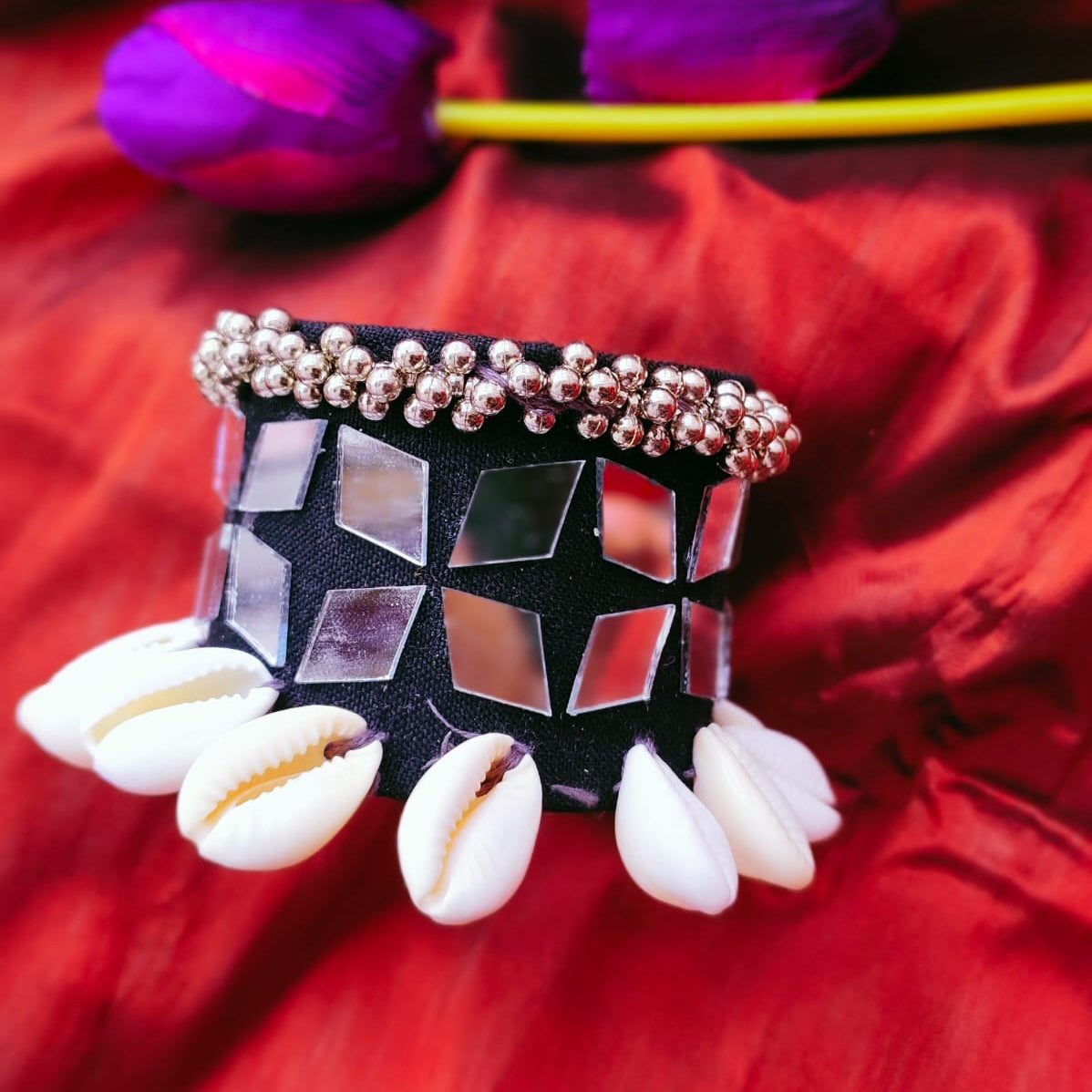 Kaudi Cuff Bracelet for Women | Handcrafted Traditional Indian Jewellery with Cowrie Shells