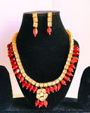 RED RUBI BEAD NECKLACE