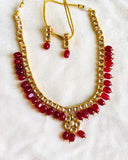 RED RUBI BEAD NECKLACE